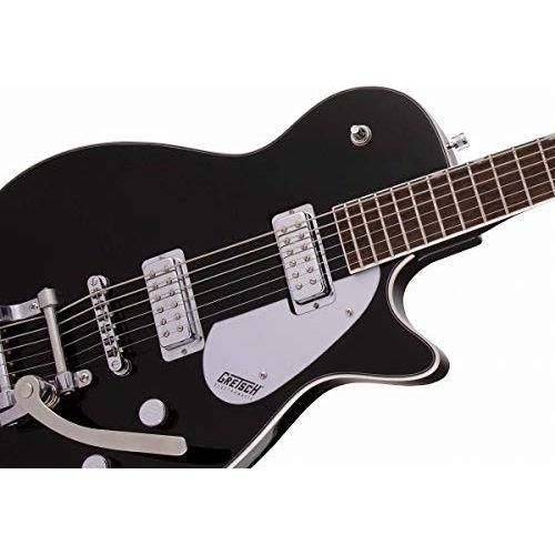 Gretsch G5260T Electromatic Jet Baritone Solid Body 6-String Electric Guitar with Bigsby, 12-Inch Laurel Fingerboard, and Bolt-On Maple Neck (Right-Hand, Black) - Image 5