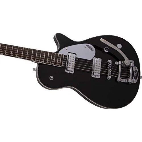 Gretsch G5260T Electromatic Jet Baritone Solid Body 6-String Electric Guitar with Bigsby, 12-Inch Laurel Fingerboard, and Bolt-On Maple Neck (Right-Hand, Black) - Image 6
