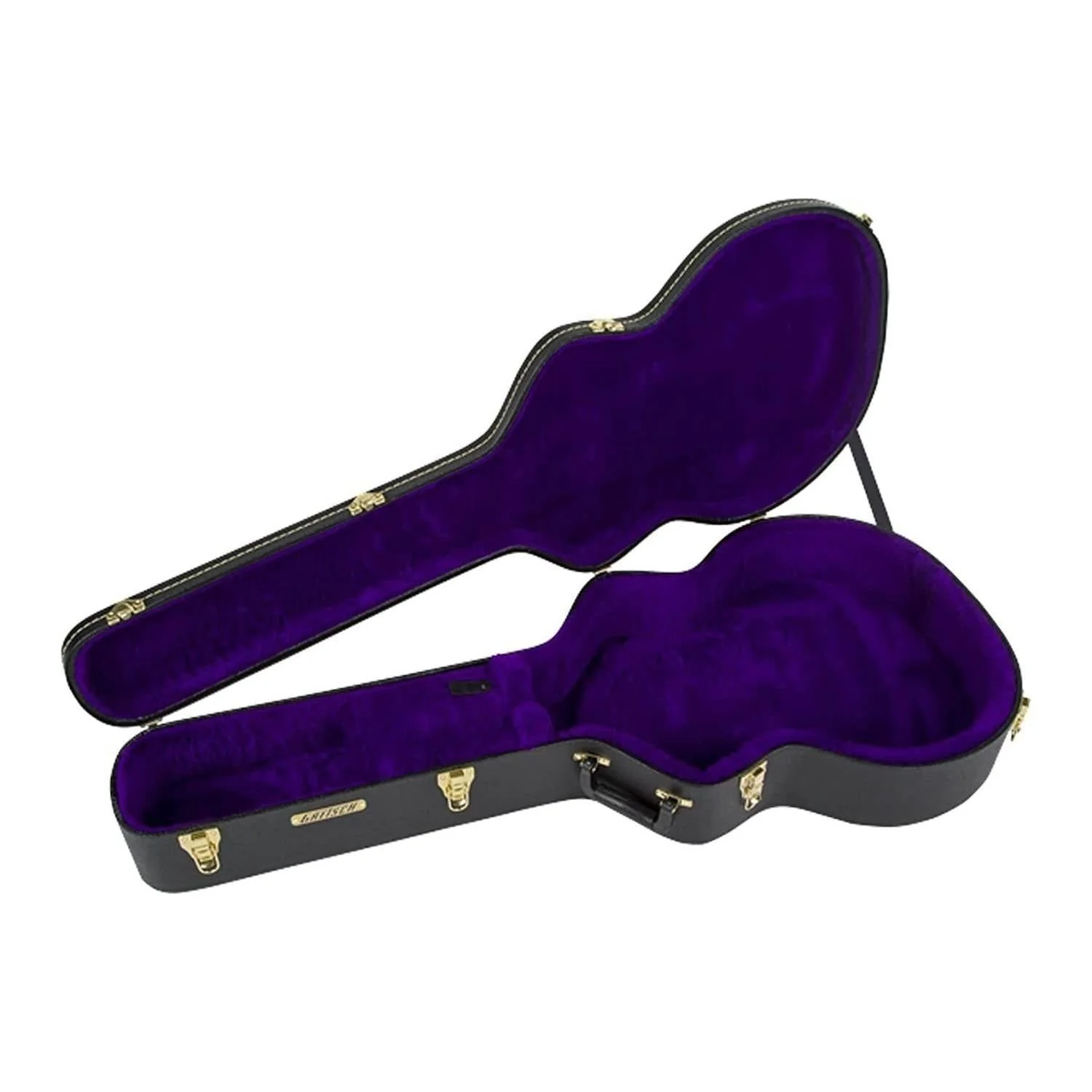Gretsch G6302 Custom Hard Shell Flat Top Telex Finish Solid Wood Case for 12-String Acoustic Guitars (XL, Black) - Image 6