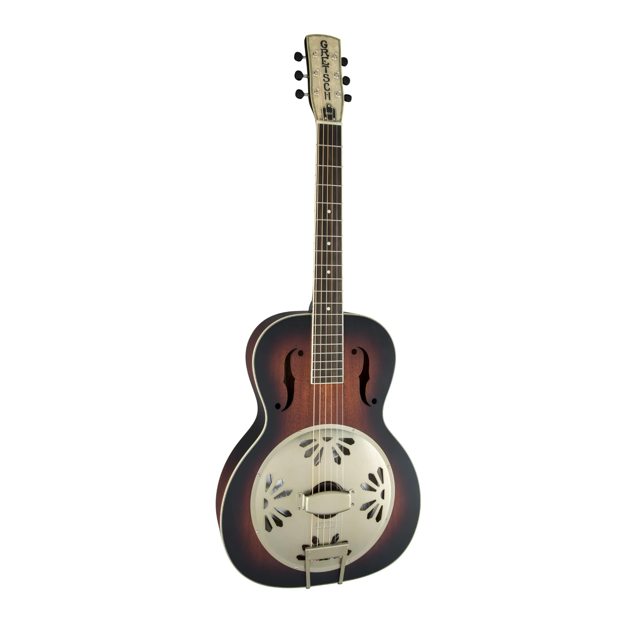 Gretsch G9240 Alligator Mahogany Round Neck Resonator 6-String Guitar with Padauk Fingerboard (Right-Handed, 2-Color Sunburst) - Image 4
