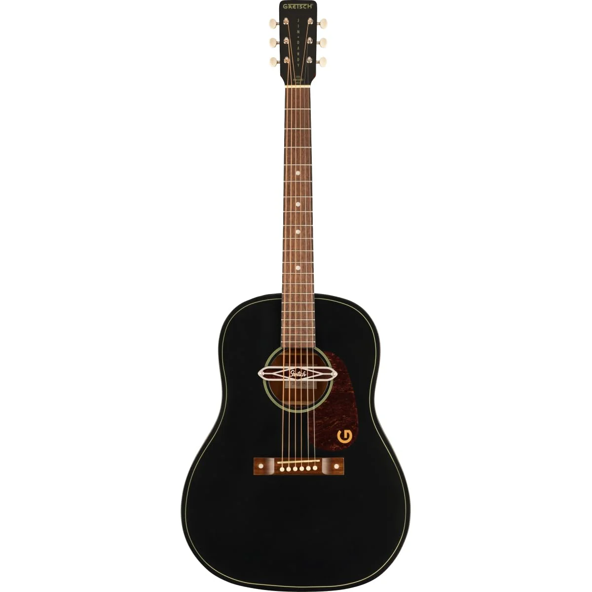 Gretsch Jim Dandy Deltoluxe Dreadnought Acoustic-electric Guitar - Black - Image 2