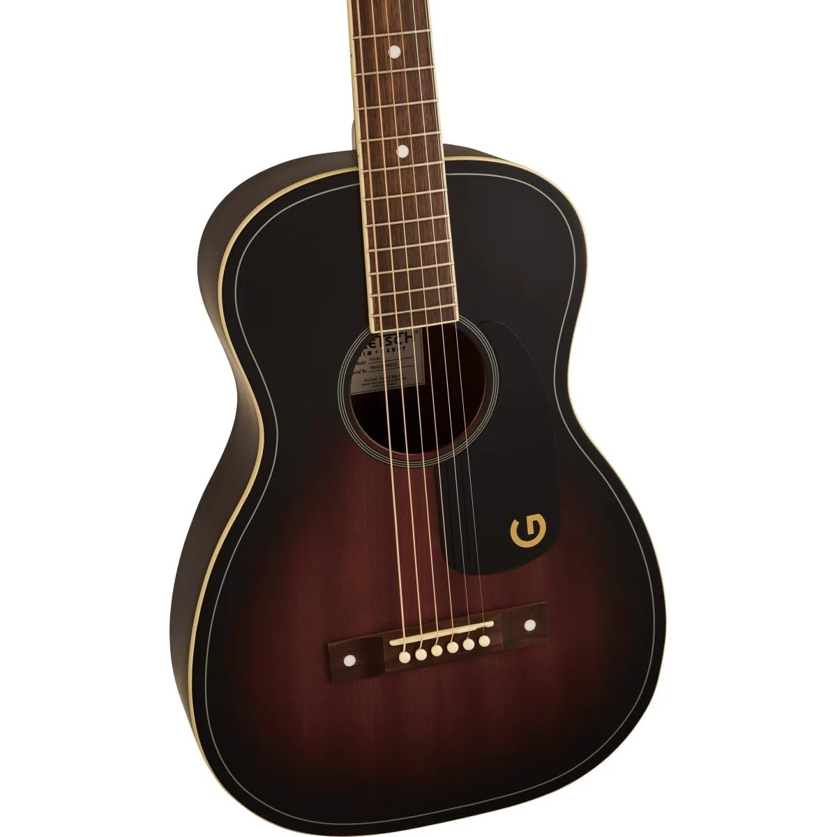 Gretsch Jim Dandy Parlor Acoustic Guitar - Deep Cherry Burst - Image 4