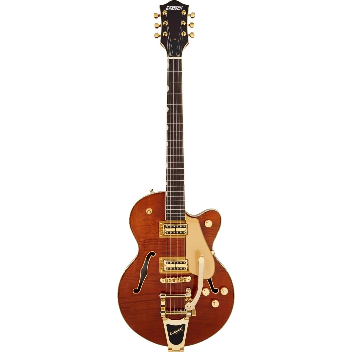 Gretsch LTD Broadkaster Jr. Semi-hollowbody Electric Guitar - Roundup Orange Stain - Image 2