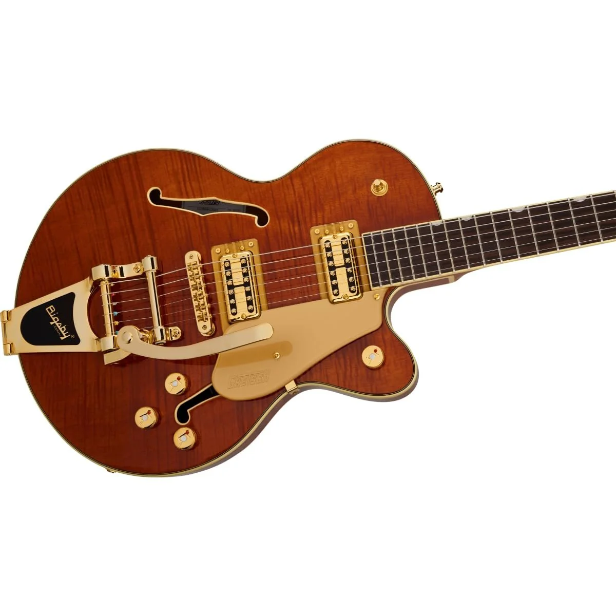 Gretsch LTD Broadkaster Jr. Semi-hollowbody Electric Guitar - Roundup Orange Stain - Image 5