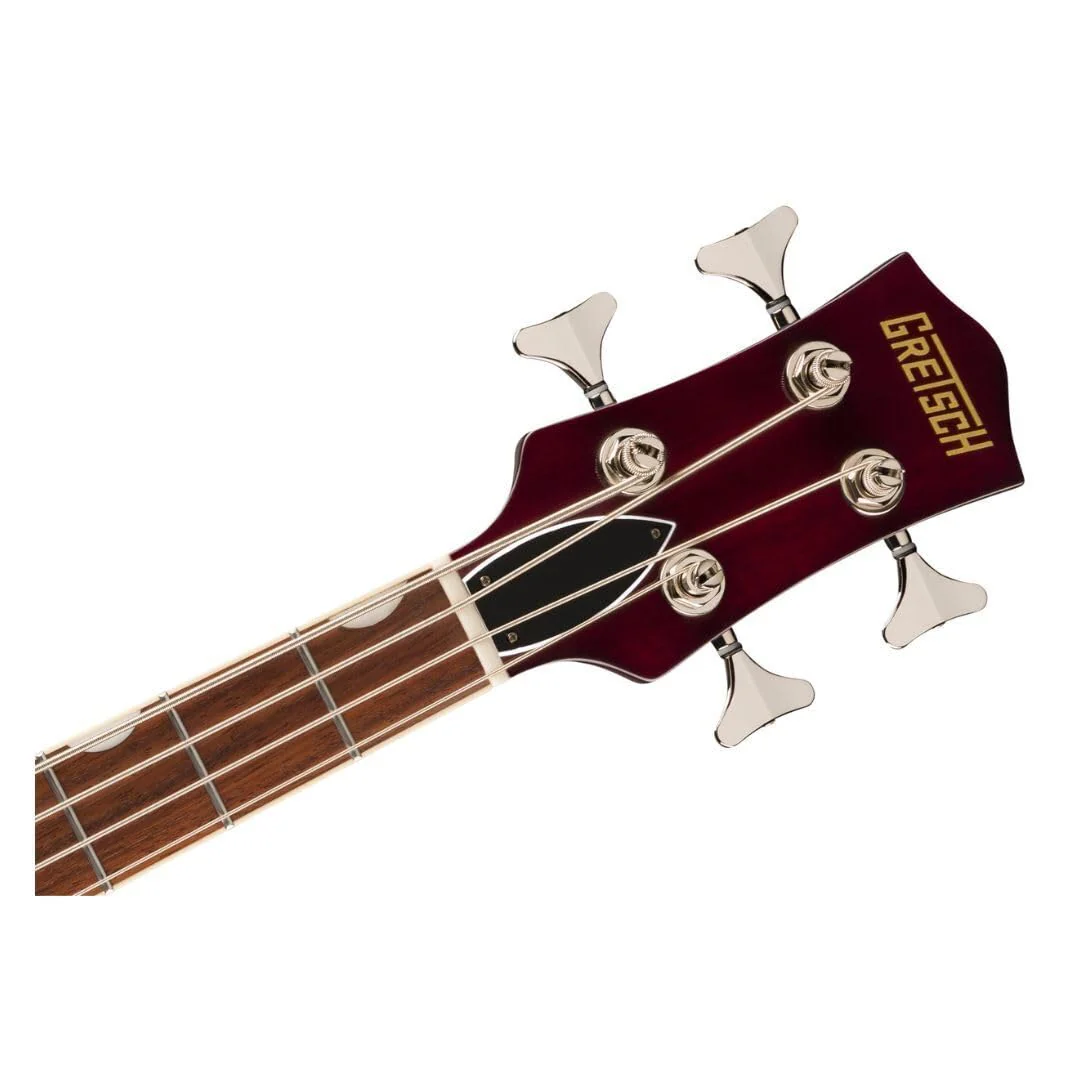 Gretsch Streamliner Jet Club Single-Cut 4-String Right-Handed Bass Guitar with Nato Body and Laurel Fingerboard (Vintage White) - Image 5