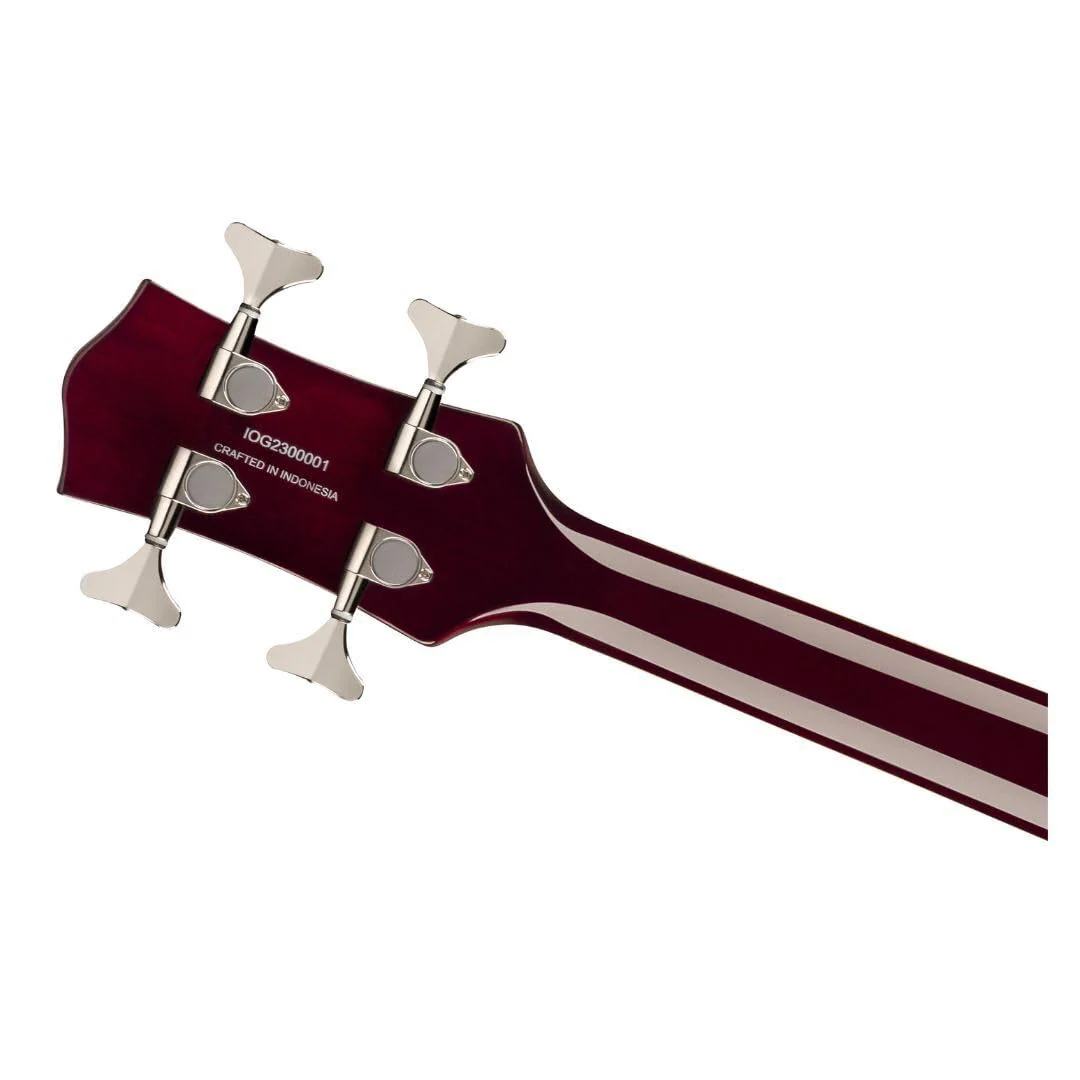 Gretsch Streamliner Jet Club Single-Cut 4-String Right-Handed Bass Guitar with Nato Body and Laurel Fingerboard (Vintage White) - Image 6