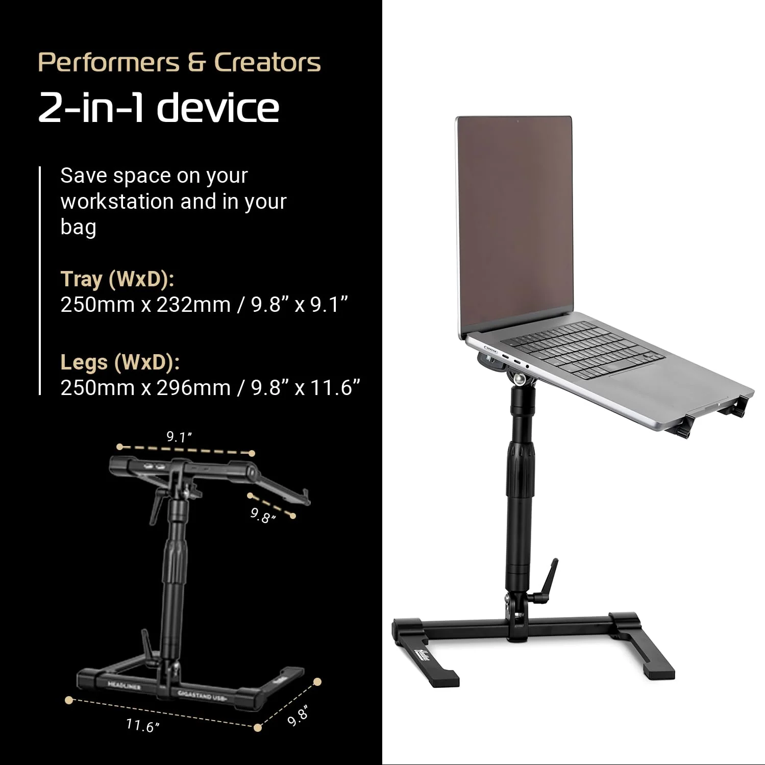 Headliner Gigastand - Adjustable DJ Laptop Stand - Image 12