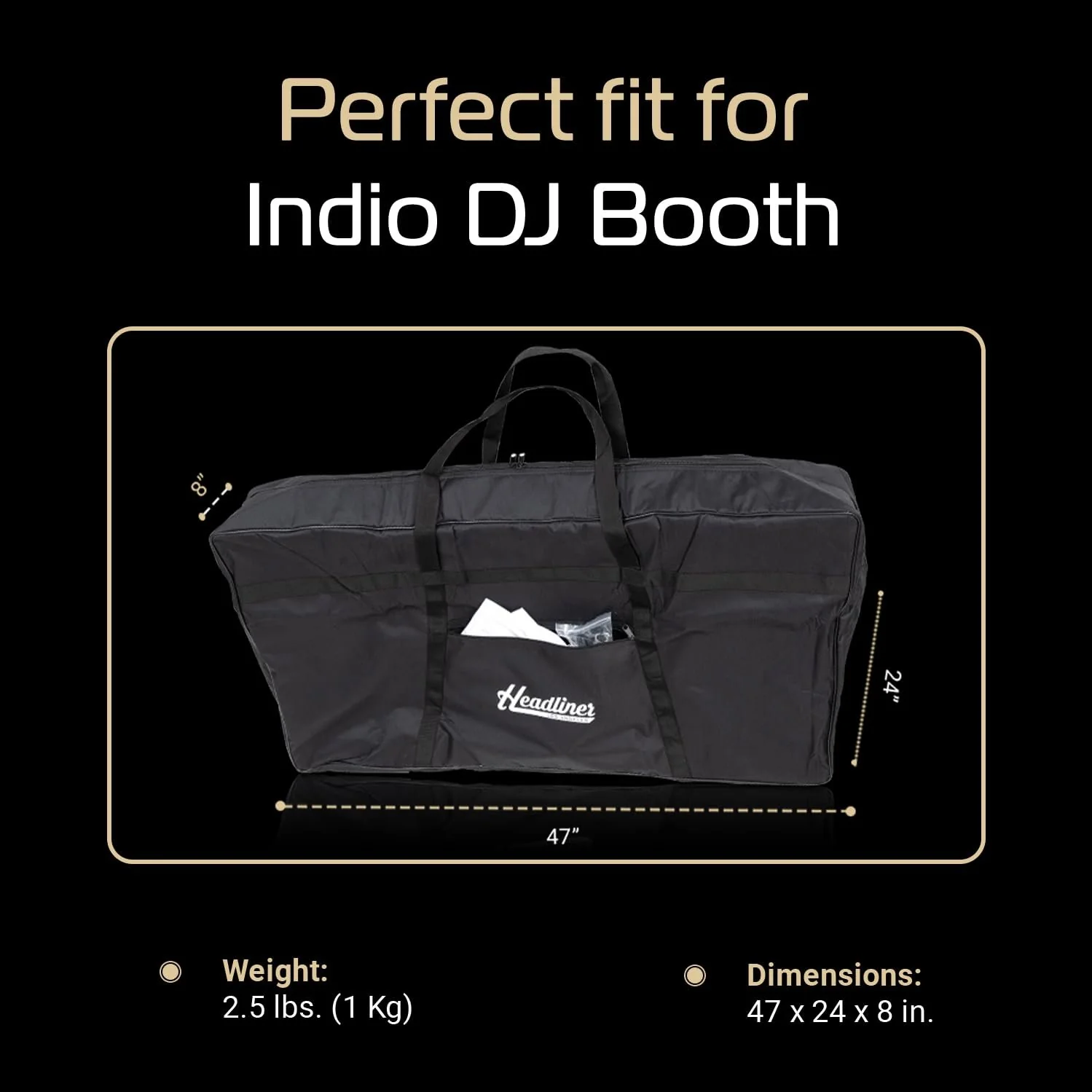 Headliner Padded Carrying Bag for Indio DJ Booth - Premium Carry on Bag with Large Outside Pockets, Padded Protection, and Lightweight Design - Safeguard Your DJ Equipment on the Go - Image 6