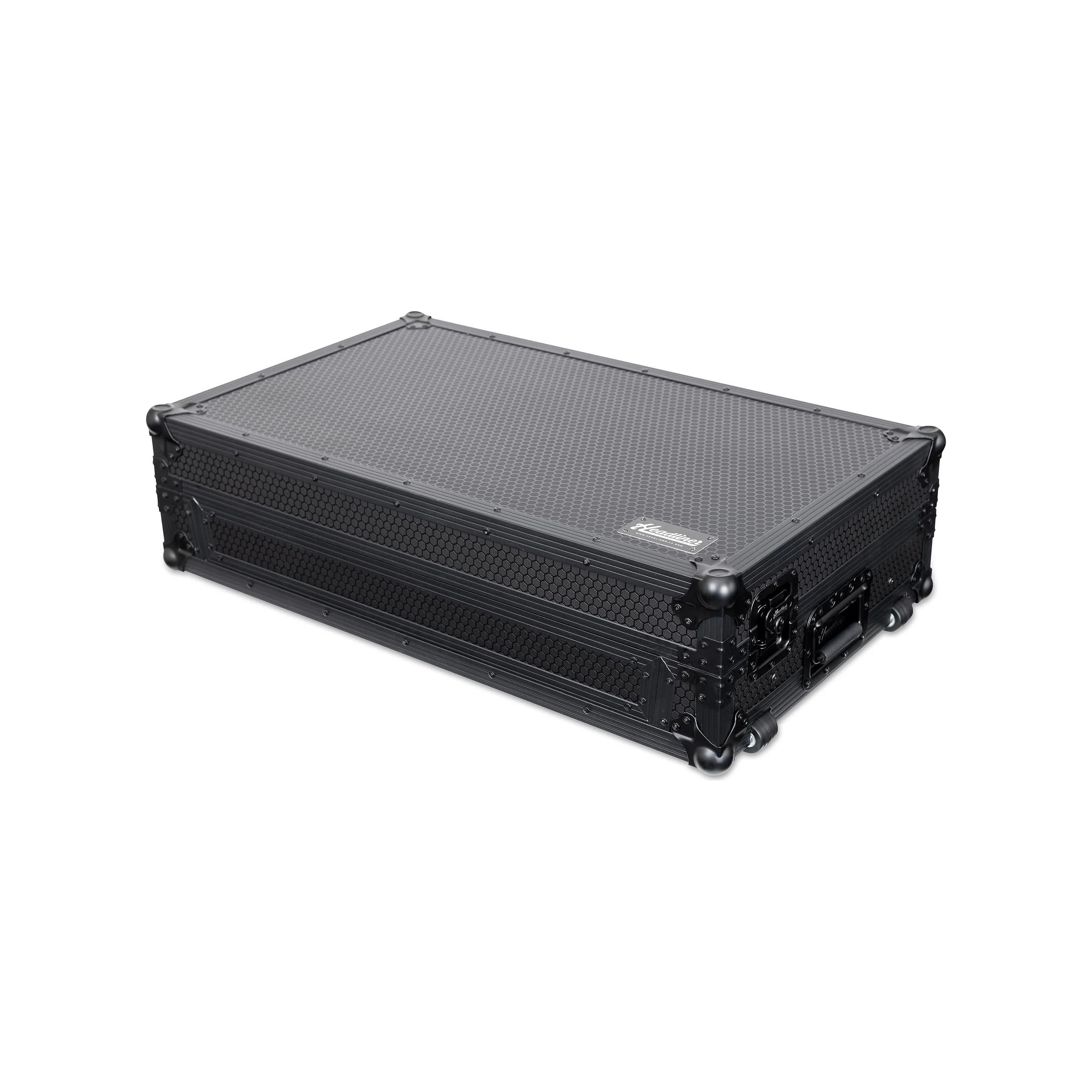 Headliner Pitch Black Custom Fit Flight Case with Laptop Platform and Wheels Compatible for Rane Four DJ Controller, All Black DJ Equipment Road Case - Image 5
