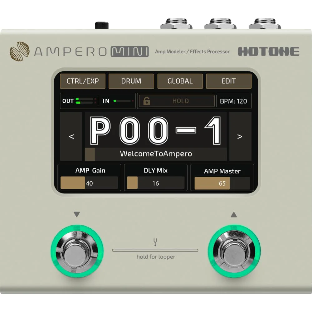 HOTONE Guitar Multi Effects Processor Multi Effects Pedal Touch Screen Guitar Bass Amp Modeling IR Cabinets Simulation Guitar Effects Pedal Multi FX Processor Ampero - Image 14