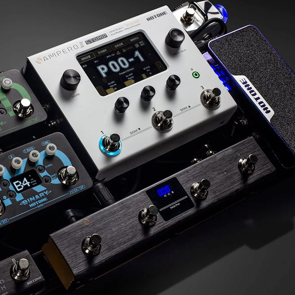 HOTONE Guitar Multi Effects Processor Multi Effects Pedal Touch Screen Guitar Bass Amp Modeling IR Cabinets Simulation Guitar Effects Pedal Multi FX Processor Ampero II Stomp - Image 7