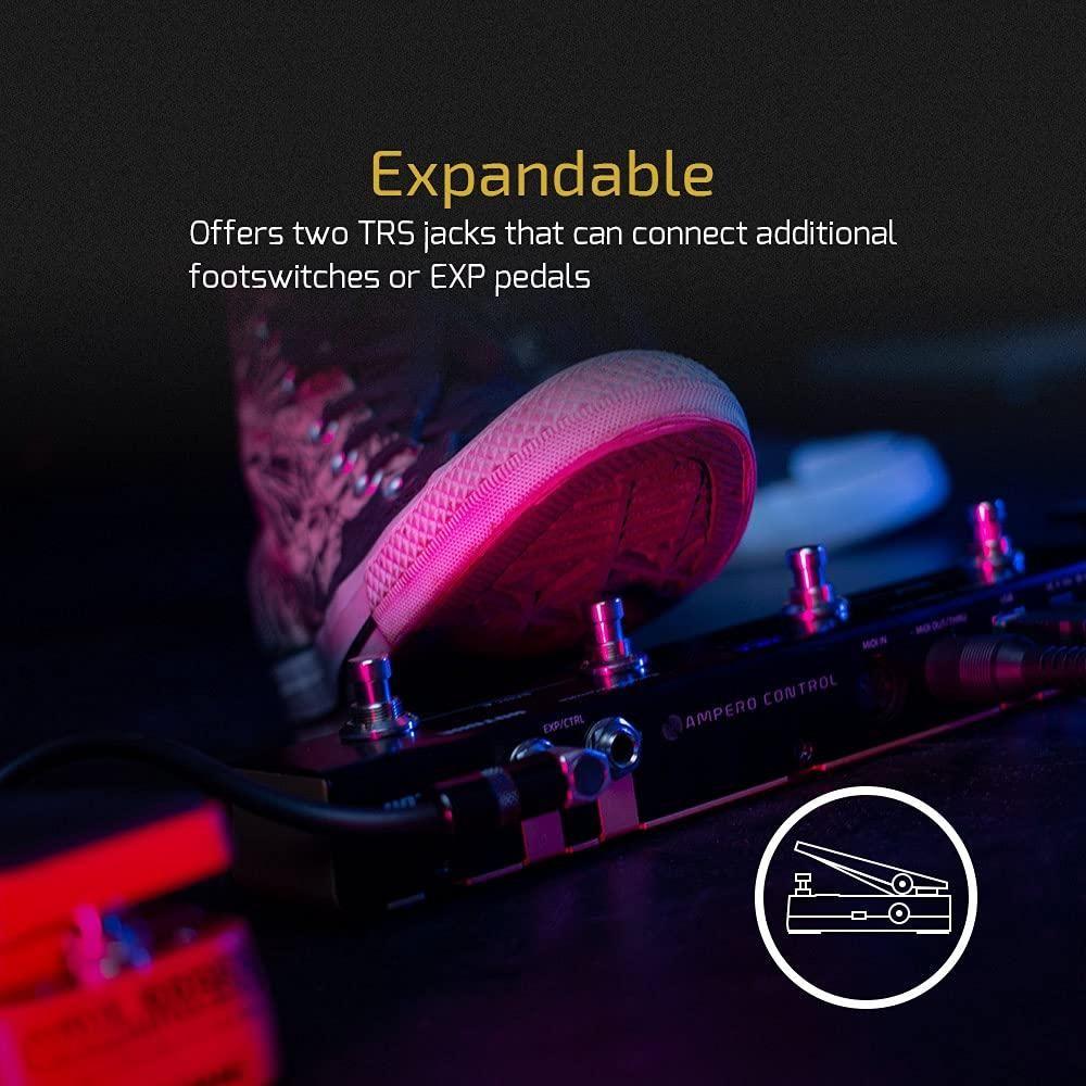 HOTONE MIDI Foot Controller Pedal Bluetooth Ampero Control 4 Button - Image 5