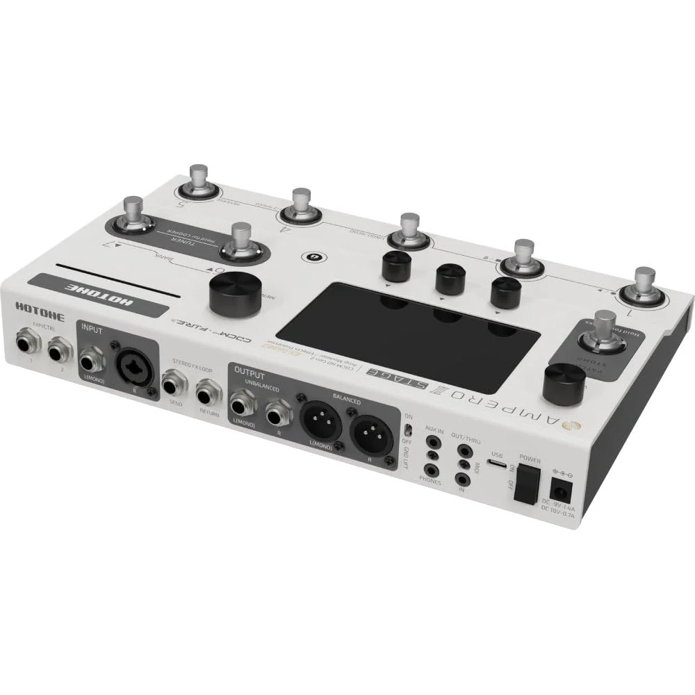 HOTONE Multi-Effects Pedal Processor Touch Screen Guitar Bass Amp Modeling IR Cabinets Simulation Dual Effect Chains with FX Loop MIDI I/O Stereo OTG USB Audio Interface Ampero II Stage - Image 3