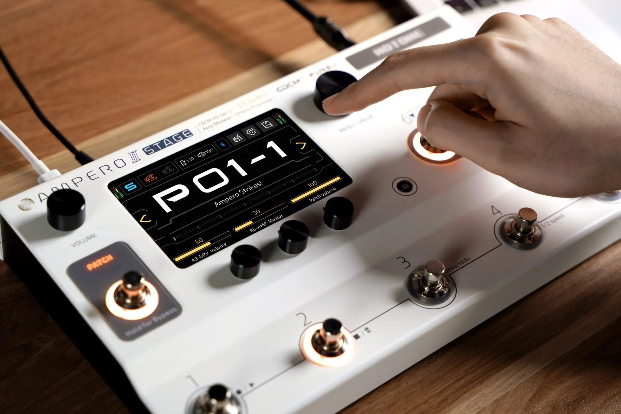 HOTONE Multi-Effects Pedal Processor Touch Screen Guitar Bass Amp Modeling IR Cabinets Simulation Dual Effect Chains with FX Loop MIDI I/O Stereo OTG USB Audio Interface Ampero II Stage - Image 9