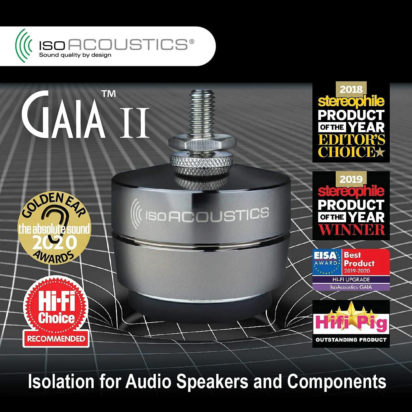 IsoAcoustics Gaia Series Isolation Feet for Speakers & Subwoofers (Set of 4) - Image 21