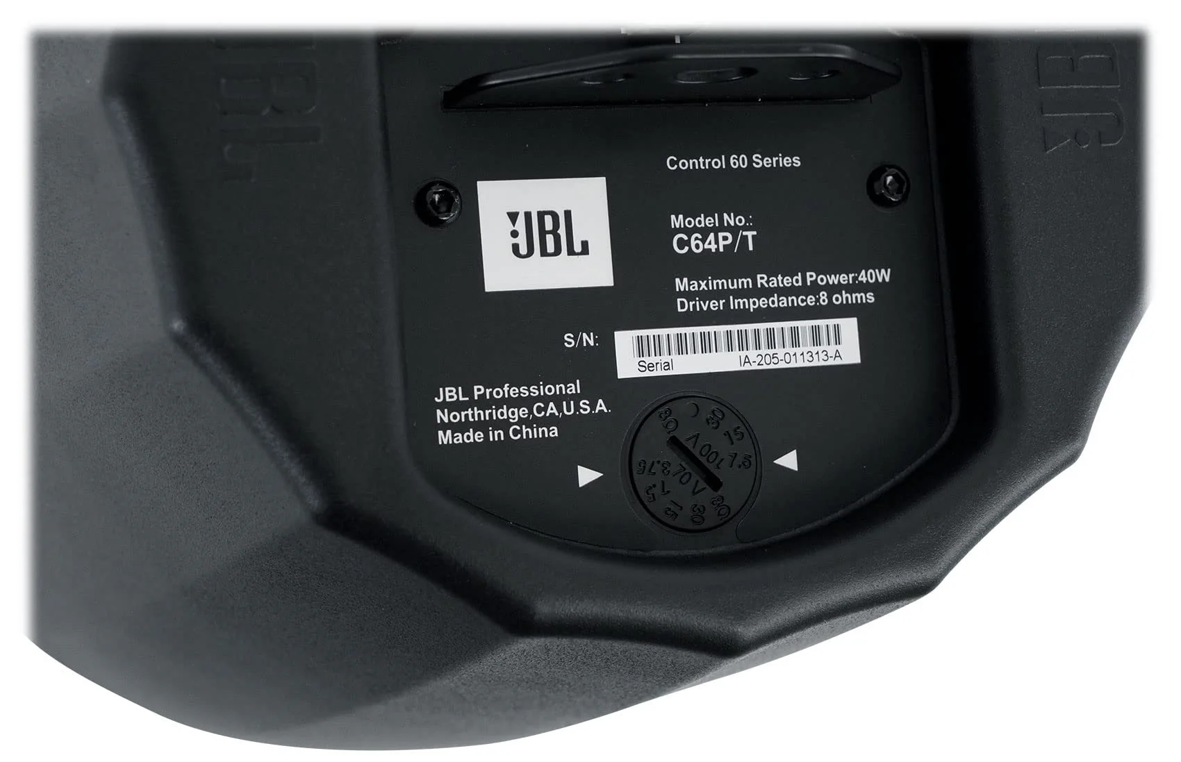 JBL Professional C64P/T Compact Full-Range Hanging Pendant Loudspeaker, Black, Sold as Pair - Image 5