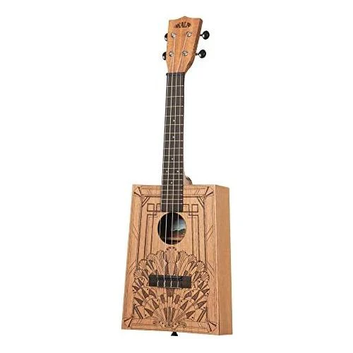 Kala Brand Music Co. Cigar Box Ukulele, 4-String, Right, Natural, Concert (KA-CB-Deco-C-W-Bag) - Image 4