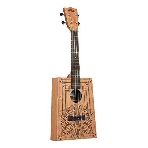 Kala Brand Music Co. Cigar Box Ukulele, 4-String, Right, Natural, Concert (KA-CB-Deco-C-W-Bag) - Image 5