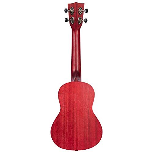Kala Brand Music Co. Watercolor Meranti Collection, 4-String Ukulele, Right, RED, Concert (KA-MRT C) - Image 3