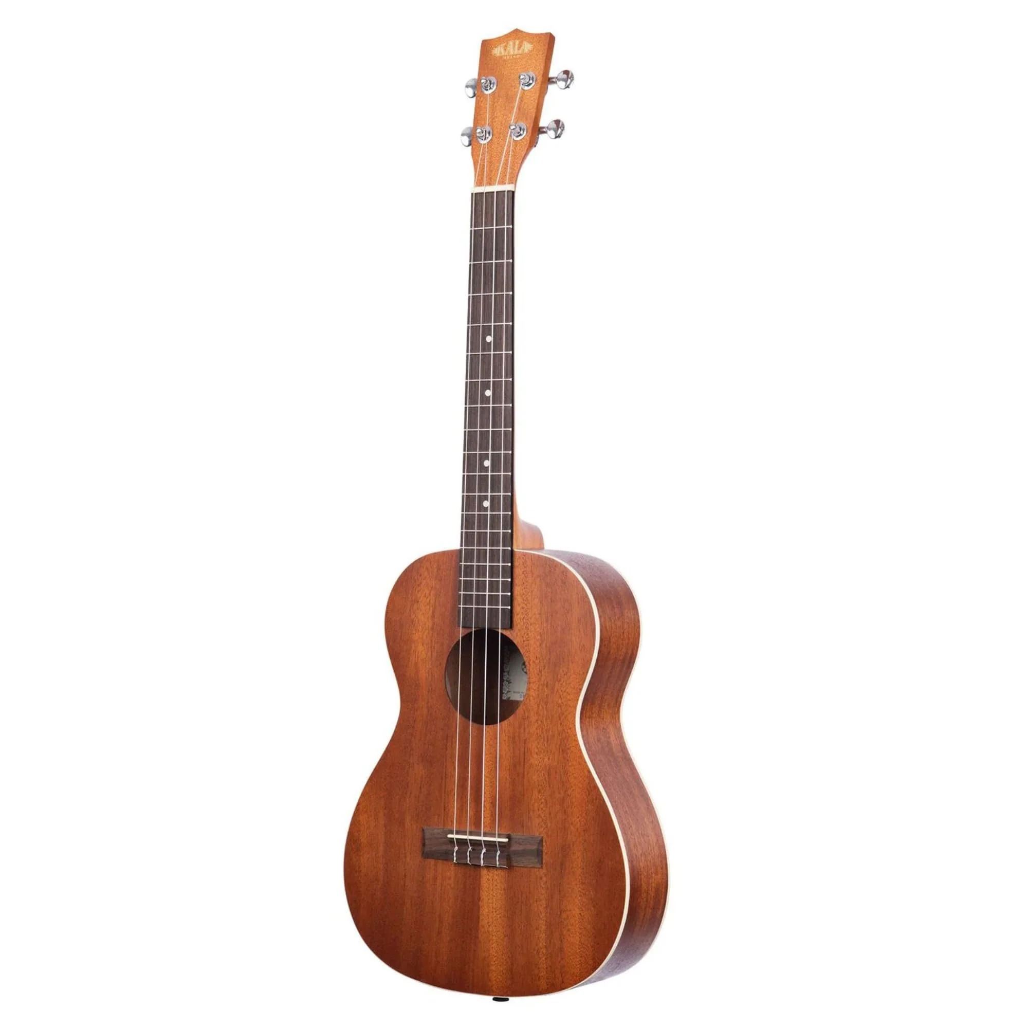 Kala KA-B Mahogany Baritone Ukulele Bundle with KALA Klipz Blue Clip-On Tuner & Polishing Cloth – All-Mahogany Construction, Warm Tone, Chrome Die-Cast Tuners, Ideal for Beginners & Pros - Image 4