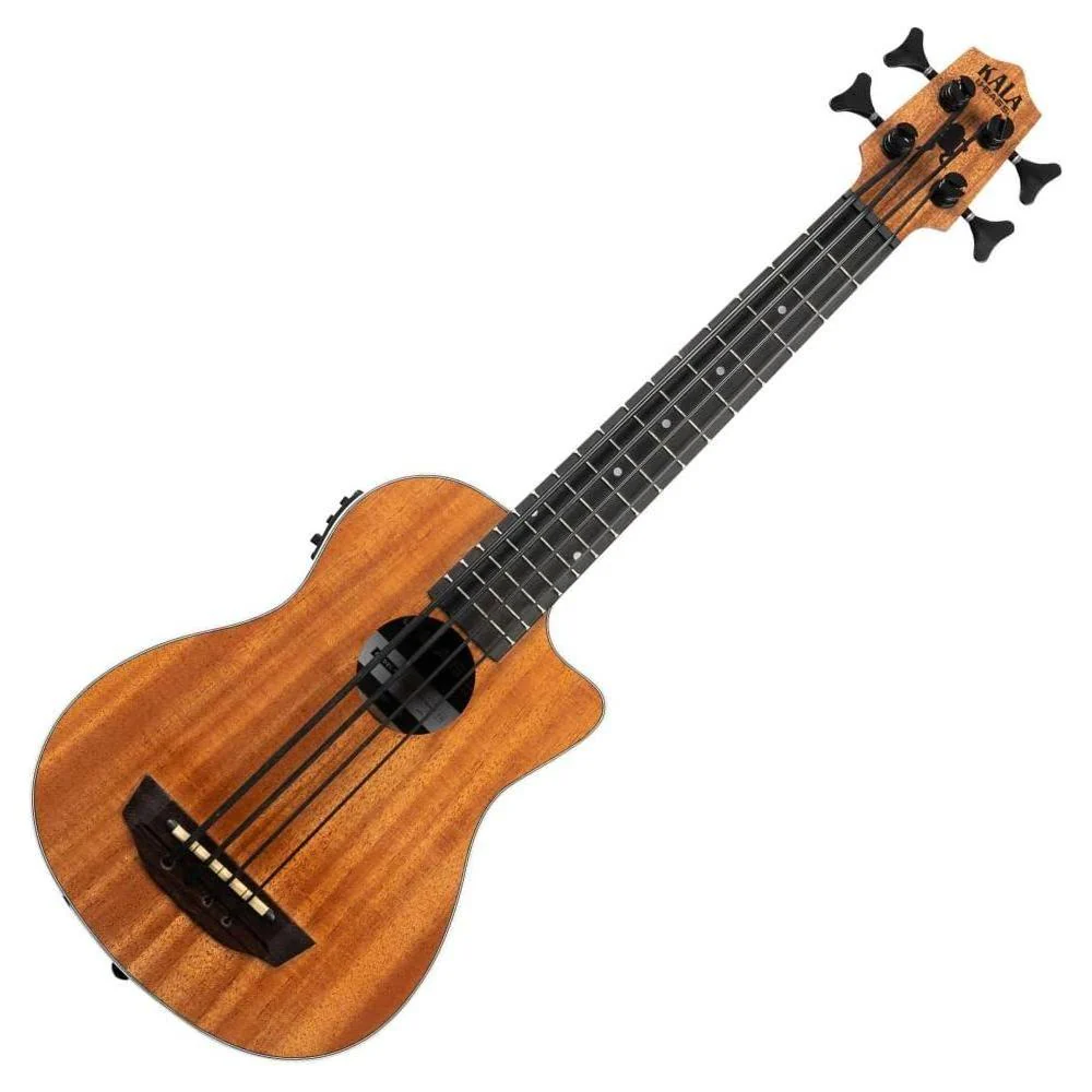 Kala Scout Fretted Acoustic-Electric U•BASS®, UBASS-SCOUT-FS Bundle w/Kala KKBL Klipz Tuner in Blue and Liquid Audio Polishing Cloth - Image 2
