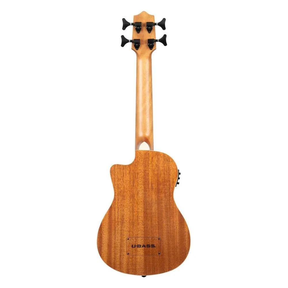Kala Scout Fretted Acoustic-Electric U•BASS®, UBASS-SCOUT-FS Bundle w/Kala KKBL Klipz Tuner in Blue and Liquid Audio Polishing Cloth - Image 4