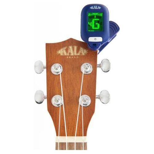 Kala Contour All Solid Gloss Mahogany Tenor Ukulele with Bag, KA-CT-SMH-TG Bundle w/Kala KKBL Klipz Tuner in Blue and Liquid Audio Polishing Cloth - Image 7