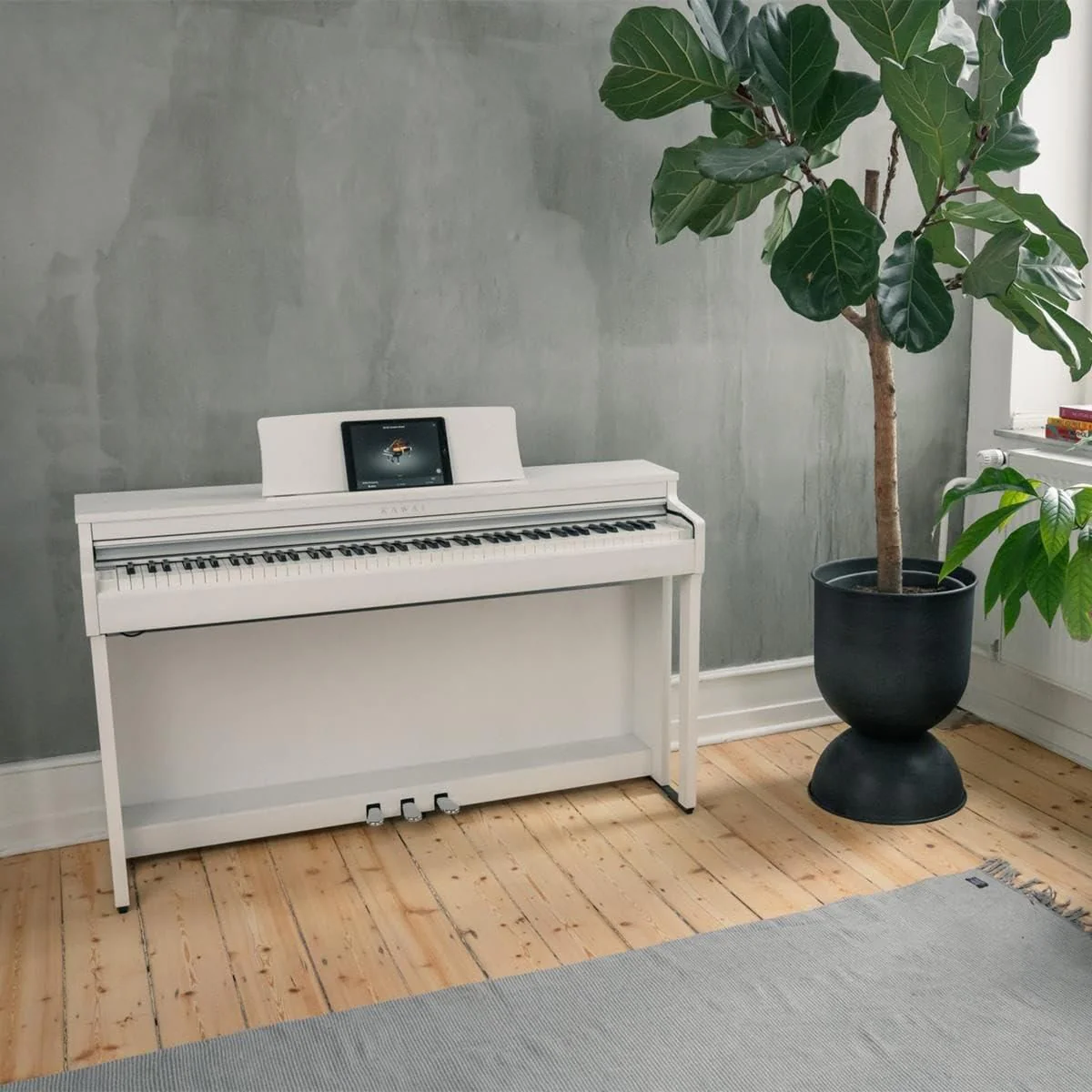 Kawai CN201 88-Key Digital Piano with Responsive Hammer III, Premium Satin White - Image 3