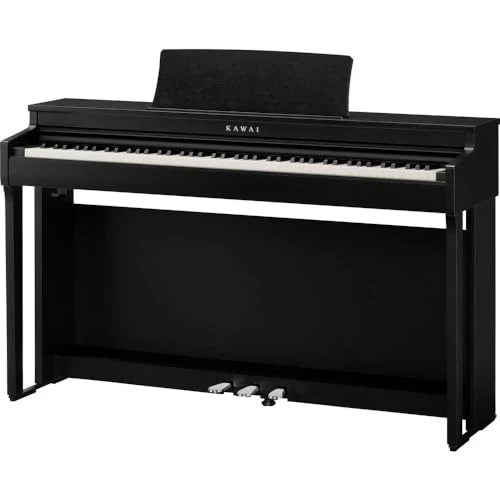 Kawai CN201 Digital Piano, Satin Black Bundle with Kawai F-10H Damper Pedal and Liquid Audio Polishing Cloth - 88-Key Digital Piano - Image 2