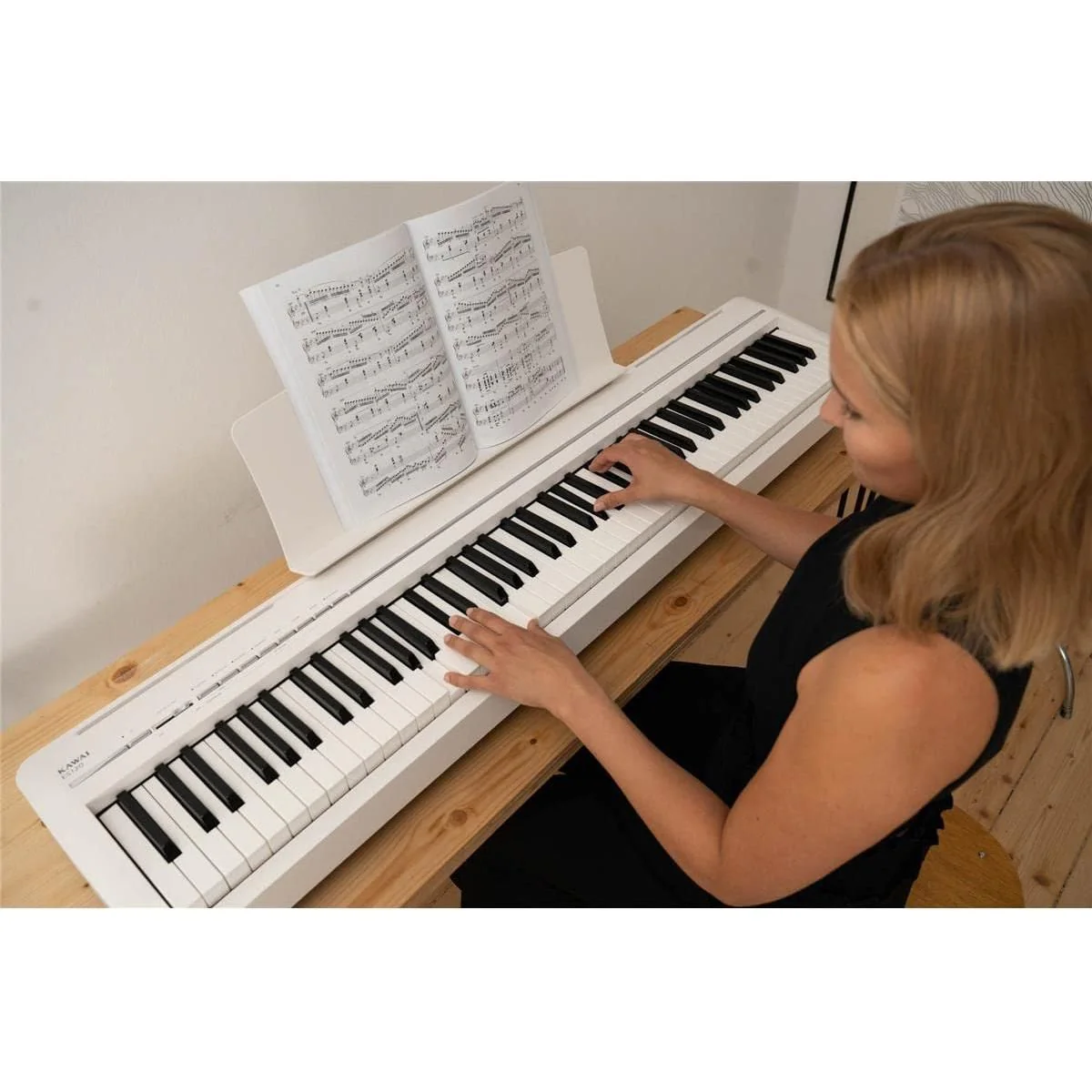 Kawai ES120 88-key Digital Piano with Speakers - Light Gray - Image 3