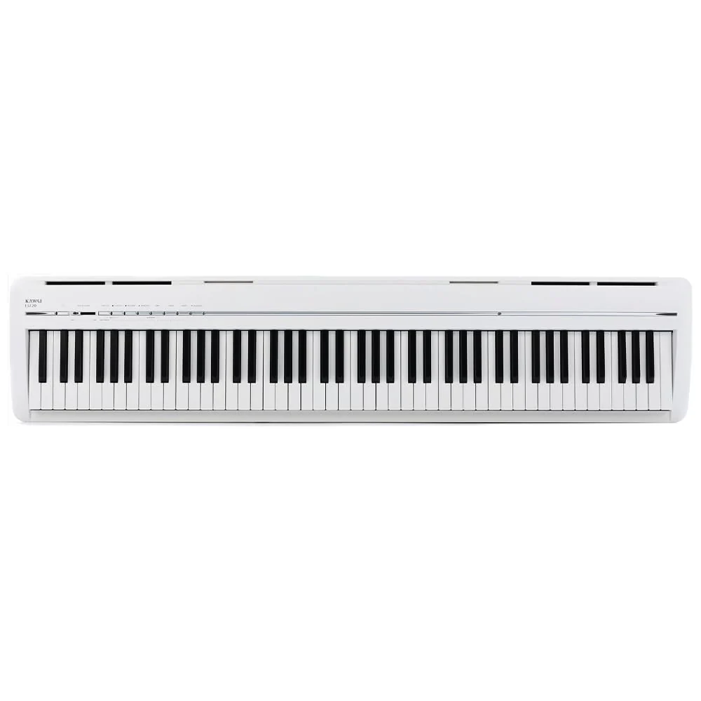 Kawai ES120 88-Key Portable Digital Piano, Elegant White Bundle with Kawai F-10H Damper Pedal and Liquid Audio Polishing Cloth - Image 3