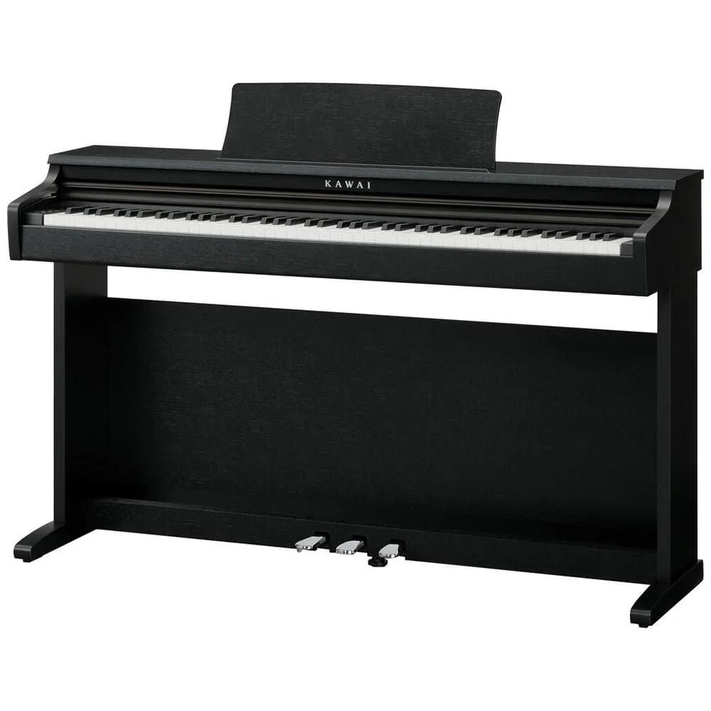 Kawai KDP120 Digital Piano in a Premium Satin Black Finish Bundle with Kawai F-10H Damper Pedal and Liquid Audio Polishing Cloth - Image 4