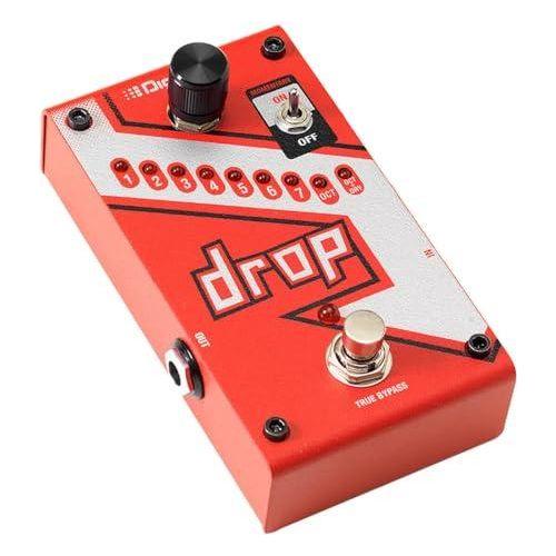 KMC Digitech DROP The Drop Polyphonic Drop Tune Pedal Bundle w/2x Strukture S6P48 Woven Right Angle Patch Cables, 12x Guitar Picks and Liquid Audio Polishing Cloth - Image 5