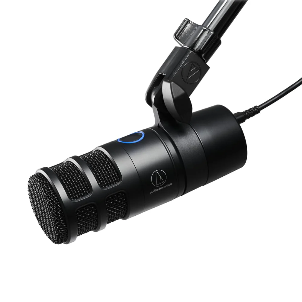 Liquid Audio Audio Technica AT2040 Black Hypercardioid Dynamic Podcast Microphone Bundle w/POP Filter Polishing Cloth - Image 3