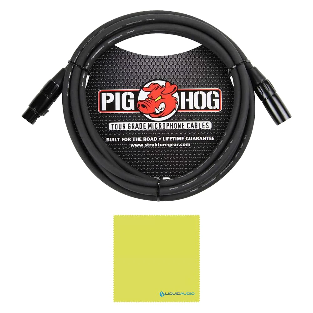 Liquid Audio Audio Technica PRO49Q Cardioid Condenser Quick-Mount Gooseneck Microphone Bundle w/Pig Hog PHM10 8mm Mic Cable Polishing Cloth - Image 2