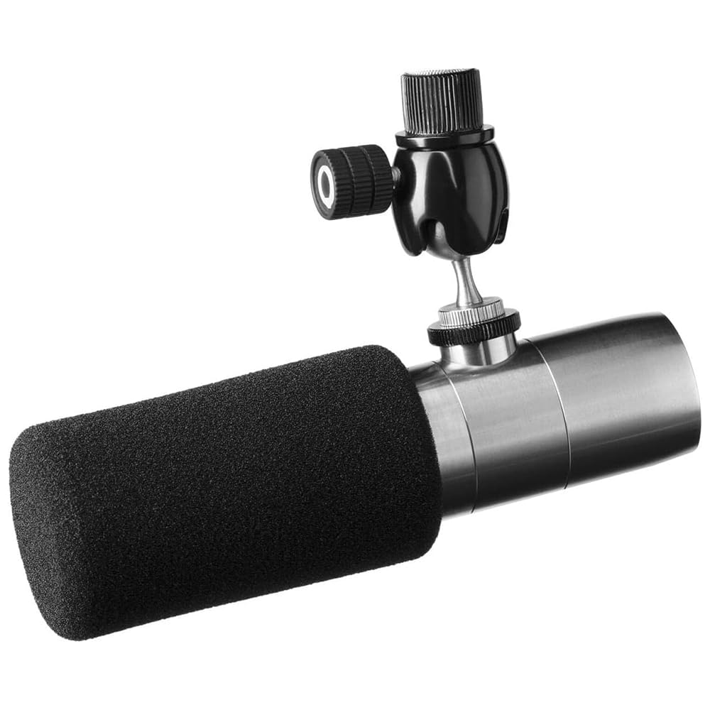 Liquid Audio Earthworks ETHOS Streaming & Broadcasting Microphone Silver Bundle with 10ft Pig Hog Microphone Cable & Polishing Cloth – Broadcast-Grade Dynamic Mic for Voice, Podcasting & Streaming - Image 4