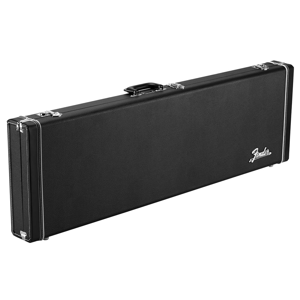 Liquid Audio Fender Classic Series Wood Case - Mustang®/Duo Sonic™, Black - 0996126306 Bundle w/ 12-Pack Guitar Pick Polishing Cloth - Image 3