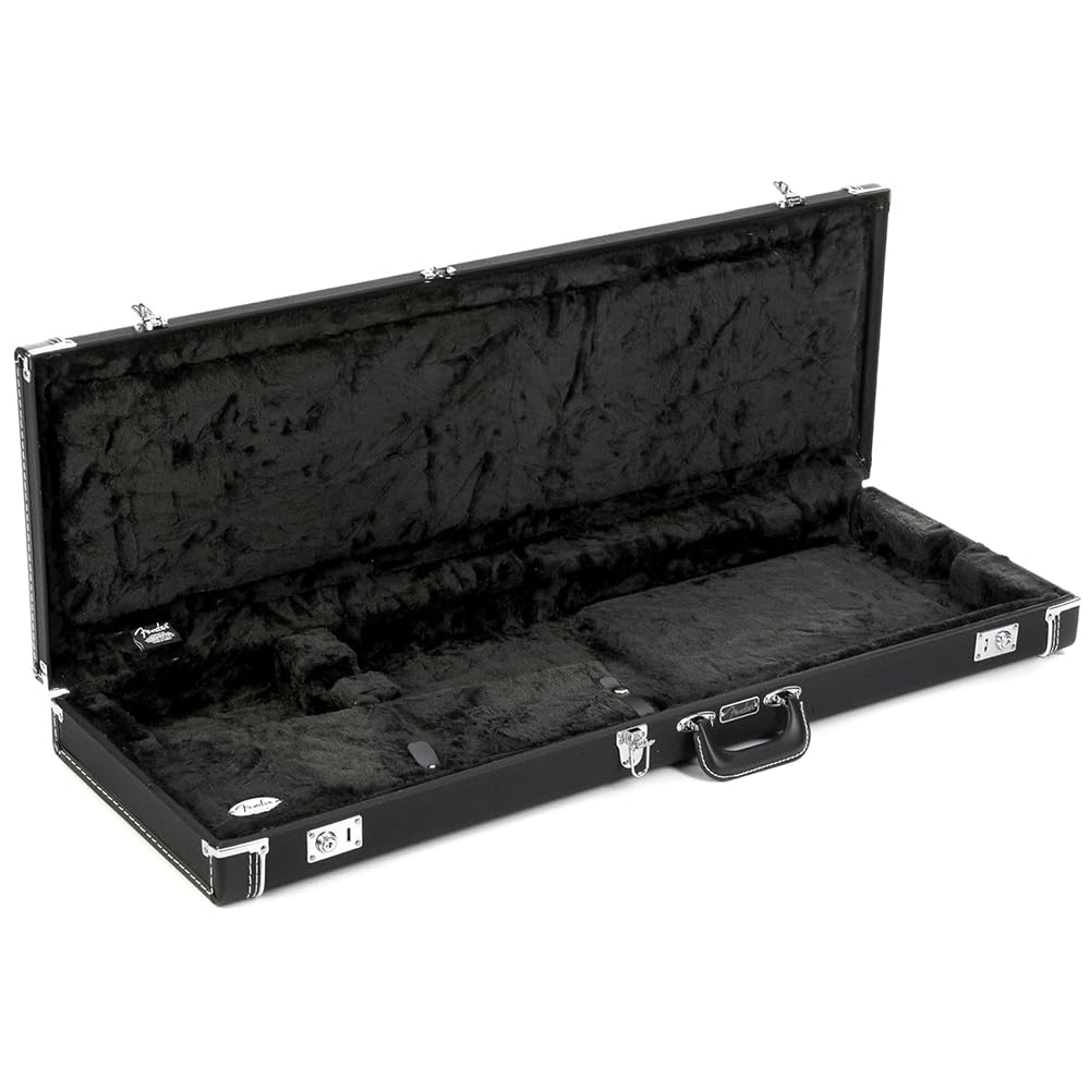 Liquid Audio Fender Classic Series Wood Case - Mustang®/Duo Sonic™, Black - 0996126306 Bundle w/ 12-Pack Guitar Pick Polishing Cloth - Image 6
