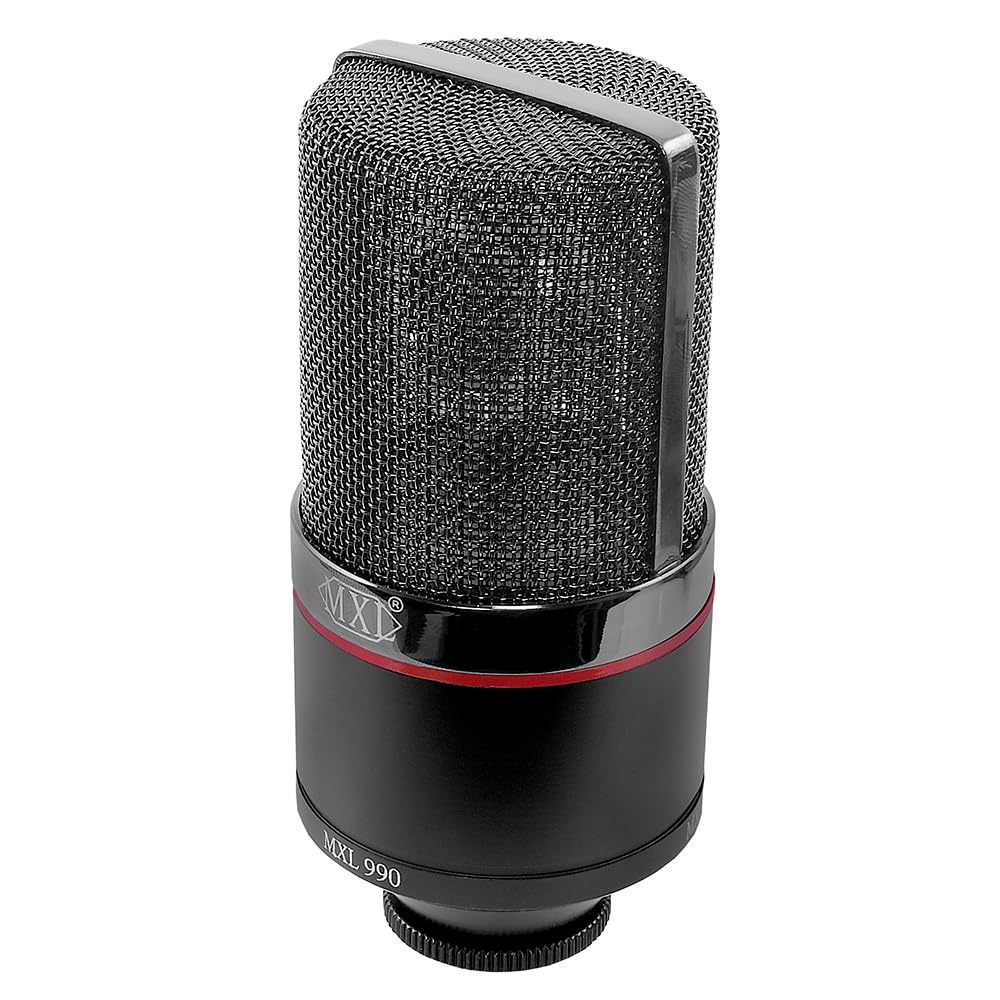 Liquid Audio - MXL 990 Blaze LED Studio Quality Condenser Microphone Bundle w/Pig Hog PHM10 8mm Mic Cable, Pop Filter Polishing Cloth - Image 5