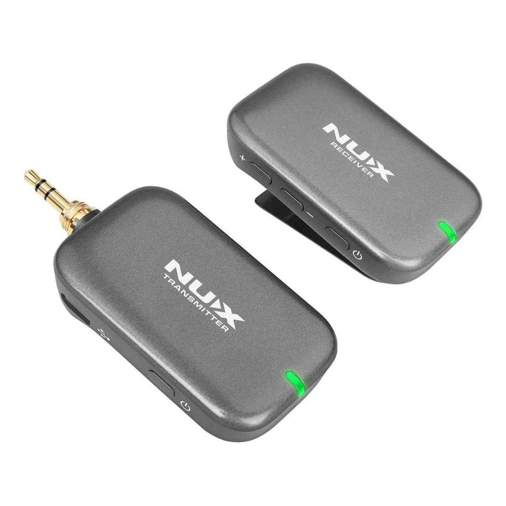 Liquid Audio NUX B-7PSM 5.8 GHz Wireless in-Ear Monitoring System Bundle w/ 2X Strukture S6P48 Woven Right Angle Patch Cables, 12x Picks Polishing Cloth - Image 5