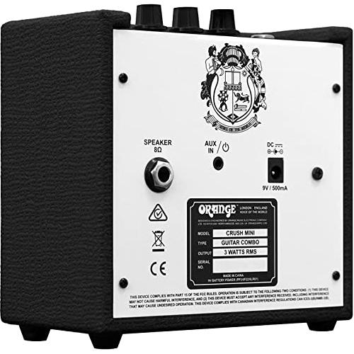 Liquid Audio Orange Amps Crush Mini 3W Guitar Combo Amp Bundle w Power Adapter, Pig Hog Instrument Cable, 24 Picks, Battery Polishing Cloth - Image 5