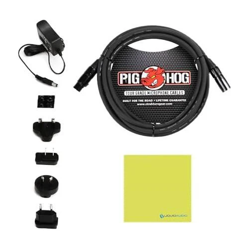 Radial Engineering HotShot 48 Condenser Microphone Switcher Bundle w/Pig Hog PHM10 8mm Mic XLR Cable & Liquid Audio Polishing Cloth - Image 5