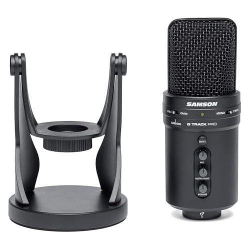 Liquid Audio Samson G-Track Pro Professional USB Microphone with Audio Interface Bundle w/Samson SR350 Over-Ear Stereo Headphones, Pop Filter Polishing Cloth - Image 4