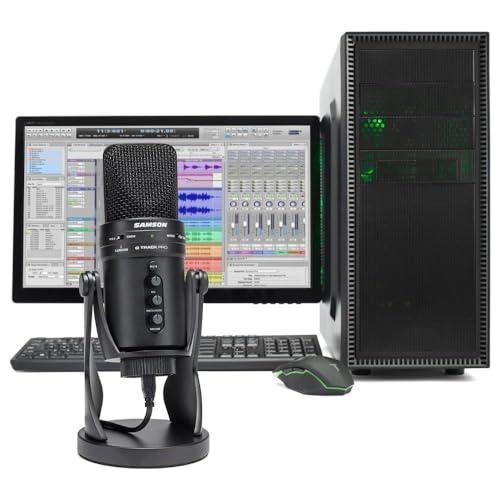 Liquid Audio Samson G-Track Pro Professional USB Microphone with Audio Interface Bundle w/Samson SR350 Over-Ear Stereo Headphones, Pop Filter Polishing Cloth - Image 5