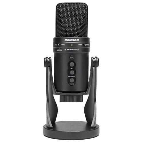 Liquid Audio Samson G-Track Pro Professional USB Microphone with Audio Interface Bundle w/Samson SR350 Over-Ear Stereo Headphones, Pop Filter Polishing Cloth - Image 7