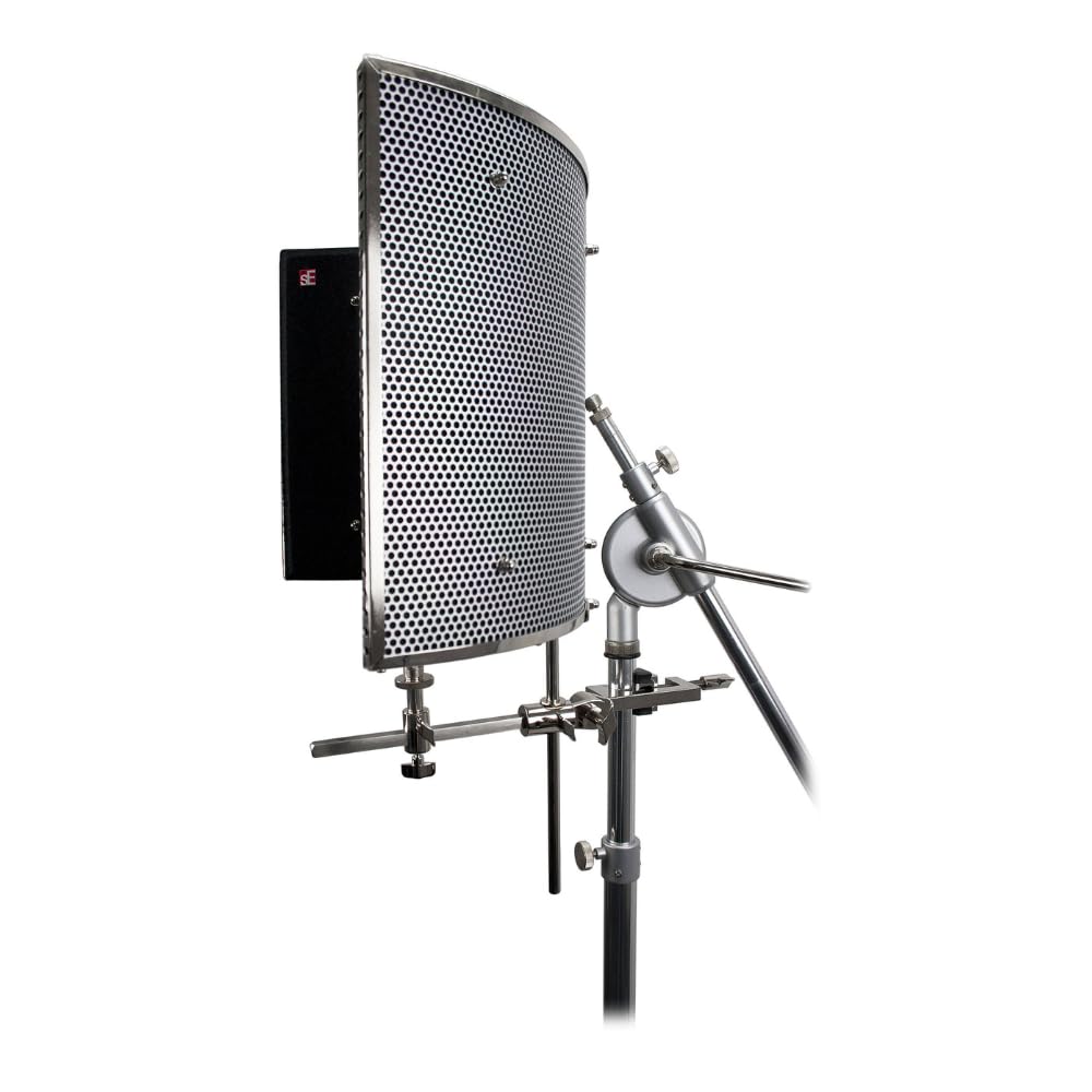 Liquid Audio sE Electronics RF PRO Reflexion Filter Portable Vocal Booth Bundle w/Pig Hog PHM10 8mm Mic Cable Polishing Cloth - Image 3
