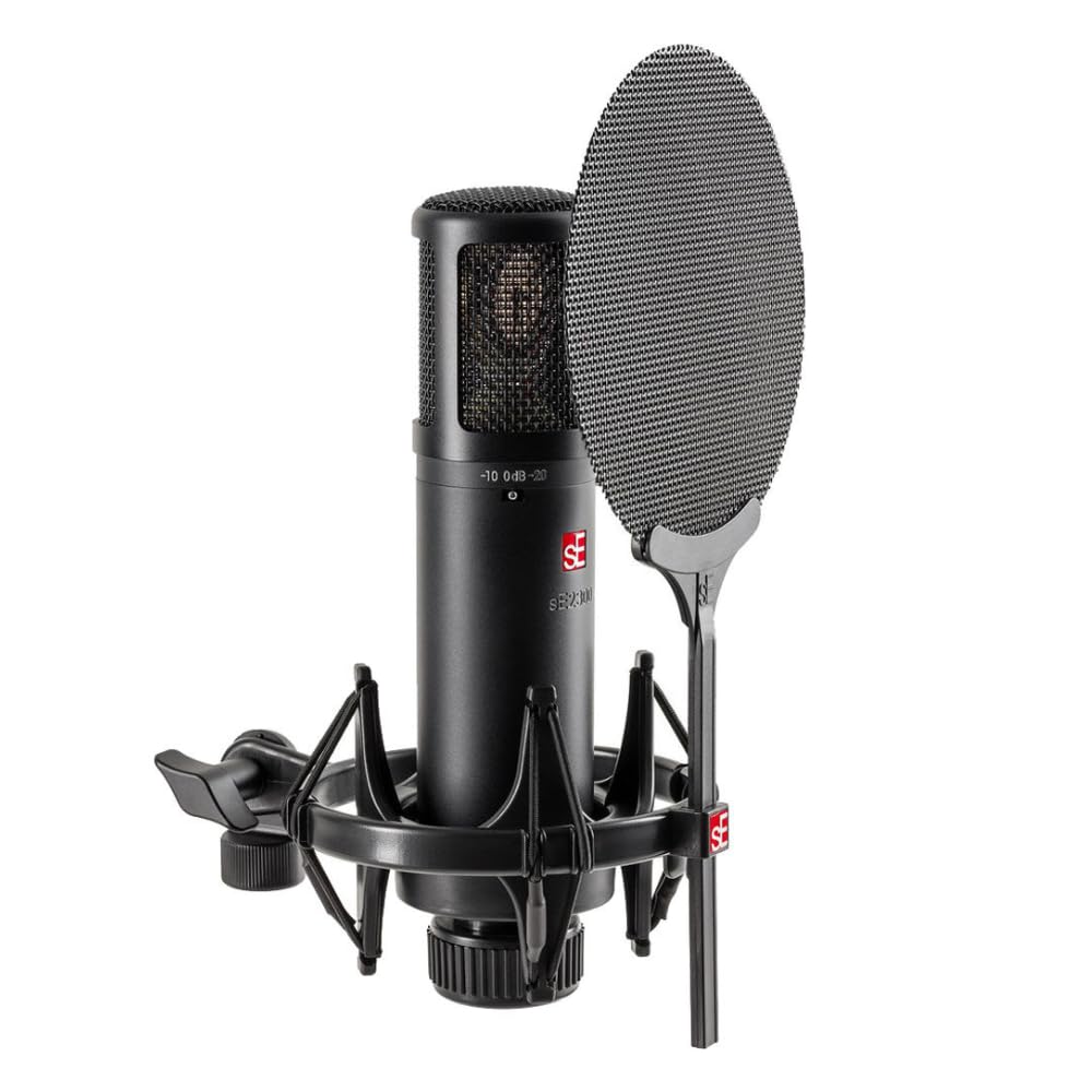Liquid Audio sE Electronics sE2300 Large-diaphragm Condenser Microphone Bundle w/Pig Hog PHM10 8mm Mic Cable Polishing Cloth - Image 2