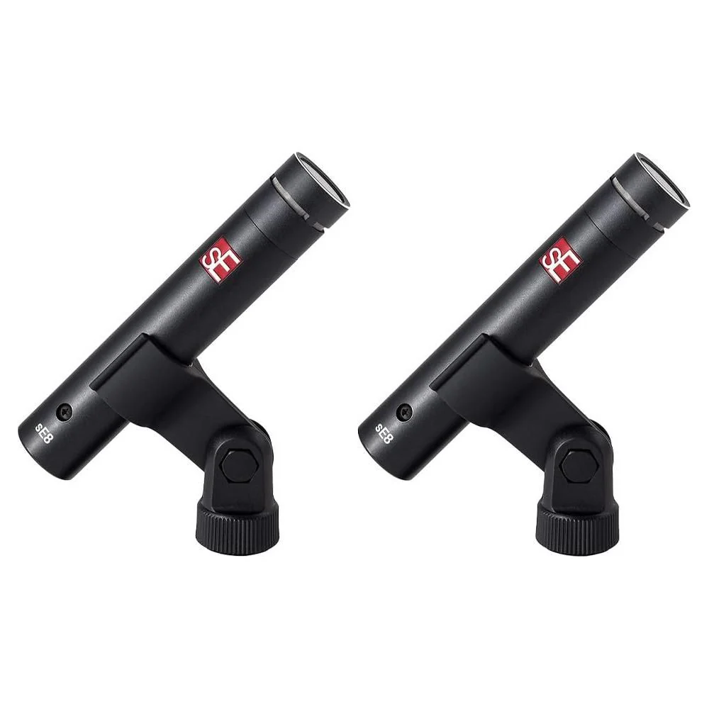 Liquid Audio sE Electronics sE8 Small-Diaphragm Condenser Microphone - Pair Bundle with Pig Hog PHM10 8mm Mic Cable Polishing Cloth - Image 6