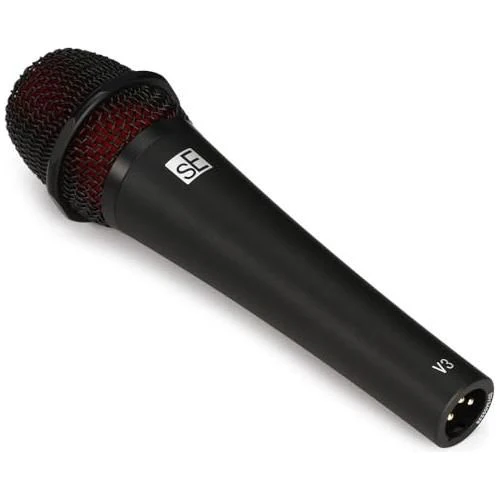 Liquid Audio sE Electronics V3 Cardioid Dynamic Vocal Microphone Bundle w/Pig Hog PHM10 8mm Mic Cable Polishing Cloth - Image 5
