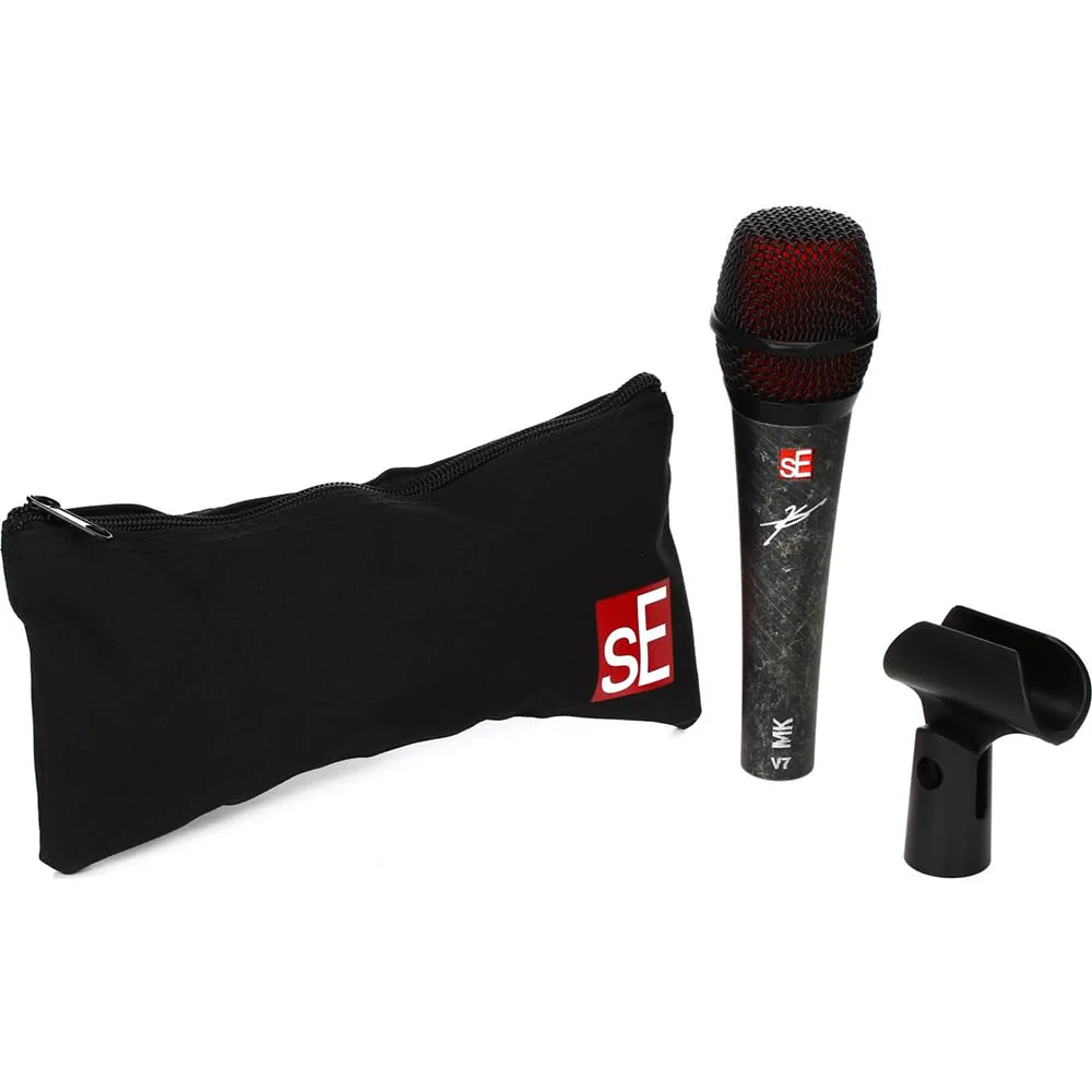 Liquid Audio sE Electronics V7 MK Myles Kennedy Signature Edition Microphone Bundle w/Pig Hog PHM10 8mm Mic Cable Polishing Cloth - Image 4
